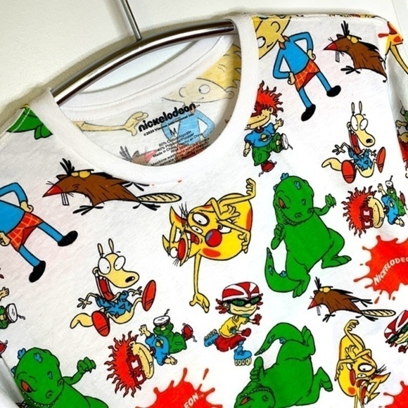 NICKELODEON | Women’s Medium NICKELODEON Cartoon Characters Multi Colored TShirt - Picture 8 of 8